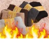 Chaussettes en laine épaisse pour hommes, nouvelle mode, chaussettes d'hiver en cachemire épais, respirantes, 5 couleurs, 10 paires, lot3360
