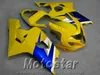 Free customize ABS fairing kit for SUZUKI GSXR600 GSXR750 2004 2005 K4 GSXR 600 750 04 05 blue yellow fairings set FG76