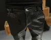 (Herren Großhandel - MORUANCLE Herren Kunstlederhose PU Motorrad Wildlederhose Slim Fit Biker Jogger für Männer Größe 28-36