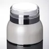 30 50G Pearl White Cosmetic Airless Cream Pump Jar vacuum Packing Bottles