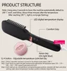 2016 2 in 1 piastra per capelli ionica pettine display LCD automatico spazzola per capelli lisci pettine lisciante rosa nero da DHL4145396