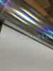 Silver Holographic chrome viny Wrap Hologram Sticker Air release Rainbow Chrome wrap foil film Size:1.52*20M/Roll