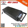 High Quality 1400W Ebike Bicycle Rear Rack Battery 48V 24Ah with Tail Light used Samsung cell & 30A BMS + Charger FREE SHIPPING