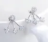 Pendientes de plata de ley 925, joyería de moda, rama de árbol pequeño, circonita, cristal de diamante, pendiente de estilo elegante para mujeres y niñas