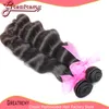 3pcs / lot en gros nature couleur 100 cheveux remy humains non transformés cheveux en vrac de haute qualité doux brésilien cheveux humains armure corps ondulé greatremy