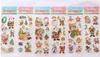 2015 Christmas 3D Cartoon Sticker Santa Claus Wall Stickers Christmas Tree Snowman gift Paster Kindergarten Reward for kids7585140