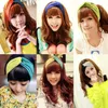 Fashion Candy Colors Kvinnor Sträcka Twist Headband Turban Soft Sport Yoga Head Wrap Bandana Headwear Böhmen stil Hårtillbehör