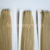 50g 20st Tape in Hair Extensions Lime Skin Weft 18 20 22 24inch 60Platinum Blond Brasilian Indian Remy Human Hair Harmony6142578