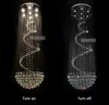 Luminária de teto de cristal de tamanho longo Lustres modernos Iluminação doméstica lustre de cristal para lobby, escada, escadas, foyer Cystal Stair Lamp