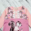 Baby Girls Kleidung 2018 Frühling Herbst Rosa Eichhörnchen Druck Blume Strampler Kinder Kleidung Cotton Rompers Jumpsuit Kinder Kleidung Boutique