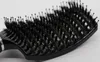 Boar Bristle Hair Brush Nylon Detangling Pins and 100% Natural Boar Bristles for Hair Oil Distribution. Curved for Vented For Faster Drying