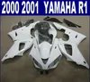 Yamaha 2000 2001 YZF R1 BodyKits 용 무료 배송 플라스틱 페어링 키트 YZF-R1 00 01 화이트 블랙 페어링 세트 BR33 + 7 선물