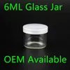 食品グレード6mlの非棒のガラス濃縮物容器の空のボトルのワックスDAB厚いオイル対5ml Jar