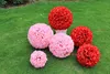 15 CM de diámetro Nuevo Cifrado artificial Flor de seda rosa Bolas de besos Bola colgante Adornos de Navidad Decoraciones para banquetes de boda Suministros