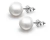 925 boucles d'oreilles en argent Sterling bijoux de mode coquille perle 6mm 8mm boucle d'oreille Simple pour femmes filles de haute qualité