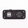 車5V 3.1A USB電荷ソケット+ DC電圧電流計2IN1 |オート携帯電話充電器