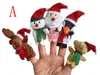 500pcs / lot dhl gratis frakt mini storlek god jul finger marionett Santa Claus snögubbe björn plysch leksaker