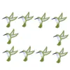 10 PCS Green Bird Patches for Clothing Bags Iron on Transfer Applique Patch for Jeans Sew on Embroidery Patch DIY304x