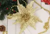 6st 24 cm Celosia Cristata Flower Steam paljetter Pendant Suspension Ornament för julfest Holiday Tree Venun hängande dekorati290v