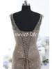 Vintage Mother of the Bride sukienki syrenka V Nakka Koraliki Tiulle Corset Made Formalne suknie wieczorowe 217o