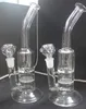 Vente chaude 20cm verre tuyau courbé eau Bong recycleur tuyaux en verre 14.5mm Joint huile plates-formes vortex écran pièce verre clair bongs