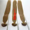 50 g 50 Stränge vorgebundene Nagel-U-Spitzen-Haarverlängerungen 18 20 22 24 Zoll #22 Farbe brasilianisches indisches Echthaar von höchster Qualität