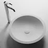 Lavabo da bagno in pietra di superficie solida sopra il lavabo da appoggio con vasca rotonda per lavanderia RS3856