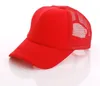 Tampão do camionista das crianças das crianças tampões de malha adultos Chapéus vazios do camionista Chapéus do Snapback Chapéus de basebol adultos Chapéu repicado