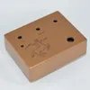 Juego de 5 uds de caja de proyecto de Pedal de efectos de aluminio fundido a presión, funda de Pedal de guitarra DIY-dorado