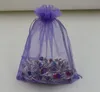 MIC 100PCS licht paars met trekkoord Organza Gift Bags 7x9cm 9x11cm 10x15cm etc. Huwelijksfeest Kerstmis Gunstzakken