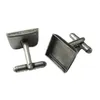 BeadSnice Cufflink Onderdelen met 18mm Square Bezel-instelling voor uw manchetkoppeling Making Brass ID 10040