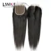 8A Brazilian Straight Lace Closure 4x4 Size Cheap Human Hair Top Lace Closures Pieces Free/Middle/3 Way Part Closure Natural Color Dyeable