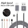 Tipo C Cabo de carregamento USB tecido trançado linha de nylon 1M/3FT 100CM Cooper sincronização de dados de alta velocidade cabo de carregamento rápido para Samsung Huawei Smart Phones 100 pçs/saco de opp