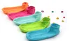 Rainbow Colors Cotton Ship Meias Curtas Para Menina Invisível Meias Meias Tornozelo Fino Atacado 50 pares / lote Frete Grátis