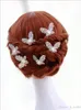 Shinning Kelebek Saç Klipler MINI Rhinestone İnci Saç Aksesuarları Gelin Takı Kadın Parti Malzemeleri Takı Dekorasyon 10 adet / grup XN0202