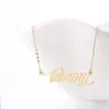 Tammy Script Font Name Halsband Anpassad personlig för män Tagga rostfritt stål Guld- och silverstyphalsband smycken gåva, NL-2400