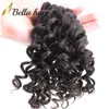 100 Puntos de cabello peruano virgen sin procesar Agregue cierres de encaje 3pcs ondulada ondulada 4x4 parte de encaje parte con babyhair7627289