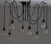 Retro chandelier E26 E27 spider lamp pendant bulb holder Edison diy lighting lamps lanterns accessories messenger wire exclude bulbs ship