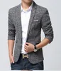 Whole- Gray suits black collars Casual suit jacket Men's Slim Coats cheap whole Drop support242l