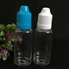 Clear 20ml E-juice E-liquid Plastic Dropper Bottle 20ml PE PET Needle Oil Bottles 2200Pcs/Lot With Childproof Cap