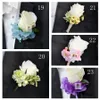 Vintage Groom Boutonniere Groom Corsage Flower Brooches Groom Wear & Accessories Handmade Custom-made Matched Bride Wrist Flower Available