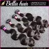 Bella Hair 8a Brazylijska fala ciała Włosy Weves Unfaressd Brazylian Human Hair 2pcs Lot Natural Black Hair Extensy6451839