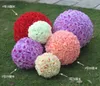 Flower ball 16Inch Wedding silk Pomander Kissing Ball decorate flower artificial flower for wedding garden market table centerpiece