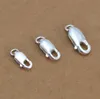 lobster claw clasps with ring real jewelry part 925 sterling silver clutch for necklace 8mm 10mm 12mm 14mm 10pcs/lot drop shipping yk-0042-4