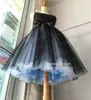 Wholesale-2016 Summer Fashion 21" Long Two Tone Mini Women Tulle Skirts Princess Adult Tutu Ball Gown Saias Femininas vestidos Plus