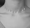 Eleganta kvinnor bröllopsgåva vatten droppe tår droppe cz charm choker mode smycken dainty brud cz uttalande choker halsband