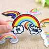 10 Pçs / conjunto Multicolor Rainbow Patches Bordados Para Roupas Ferro Na Transferência Applique Patch para Sacos Jeans DIY Sew On Bordado Adesivo