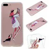 Pour iPhone 5 5s SE 6 6s 7Plus étui Transparent souple TPU dos mignon fille couverture pour iPhone 8 iPhone8 Plus étui