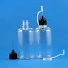 50ML 100PCS PET Dropper bottle Metal Needle Tip Needle Cap High transparent dropper bottles Squeezable bottle Vapor