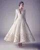 1950s Prom Dresses Pure White Ashi Studio Long Sleeve Deep V Neck Satin Beading Appliqued Personalized Party Gowns Free Shipping